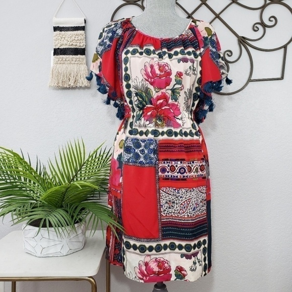 Anthro Vanessa Virginia Persian Patchwork Dress XS - Picture 4 of 5